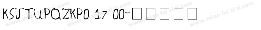 KSJTUPQZKP0 17 00字体转换